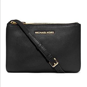 Michael Kora triple zip leather crossbody